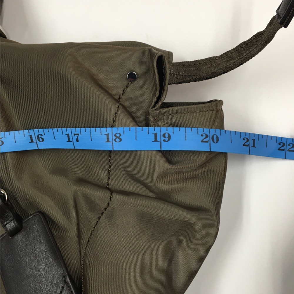 Tumi Voyageur Tote Bag Olive Green Brown Travel Work Business Casual Vacation - Picture 15 of 16